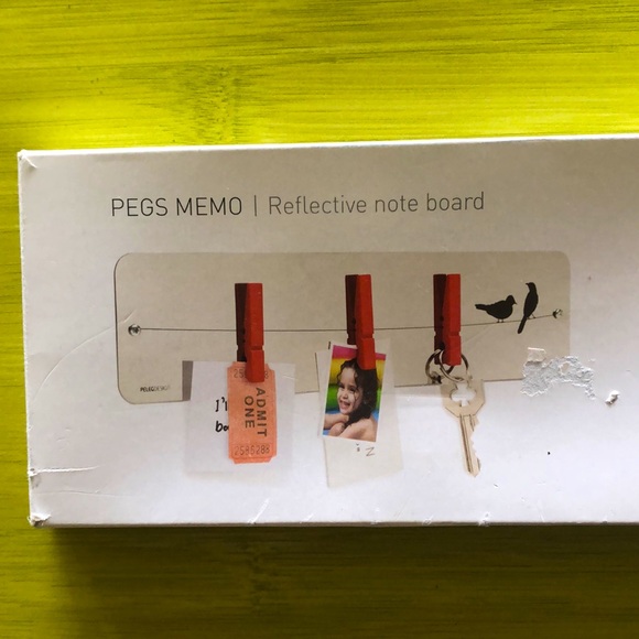 2 for 1! Magnetic metal reflective memo note board bird wire design with magnets - Picture 4 of 7